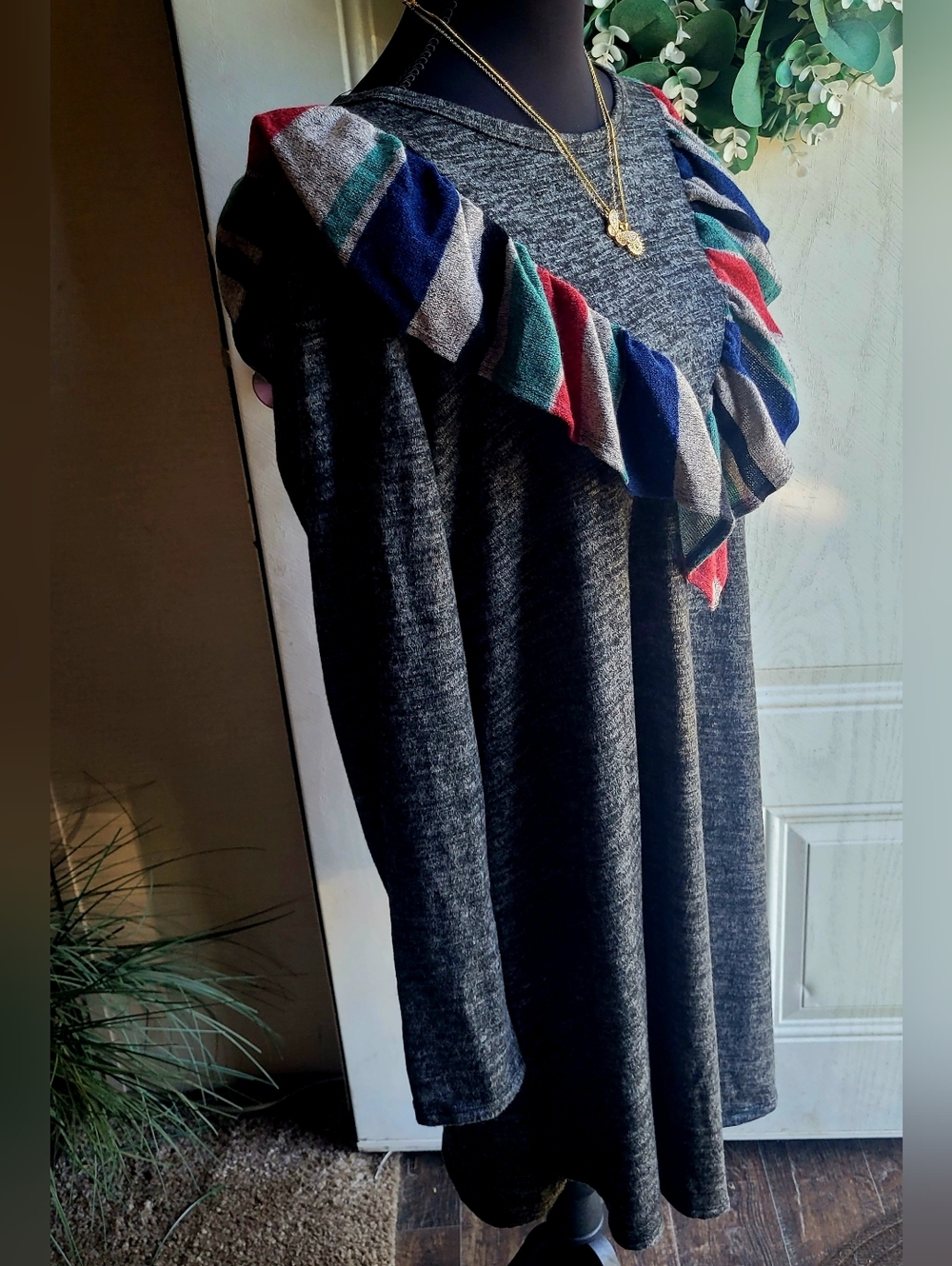 Egs Charcoal Grey Longsleeve Dress